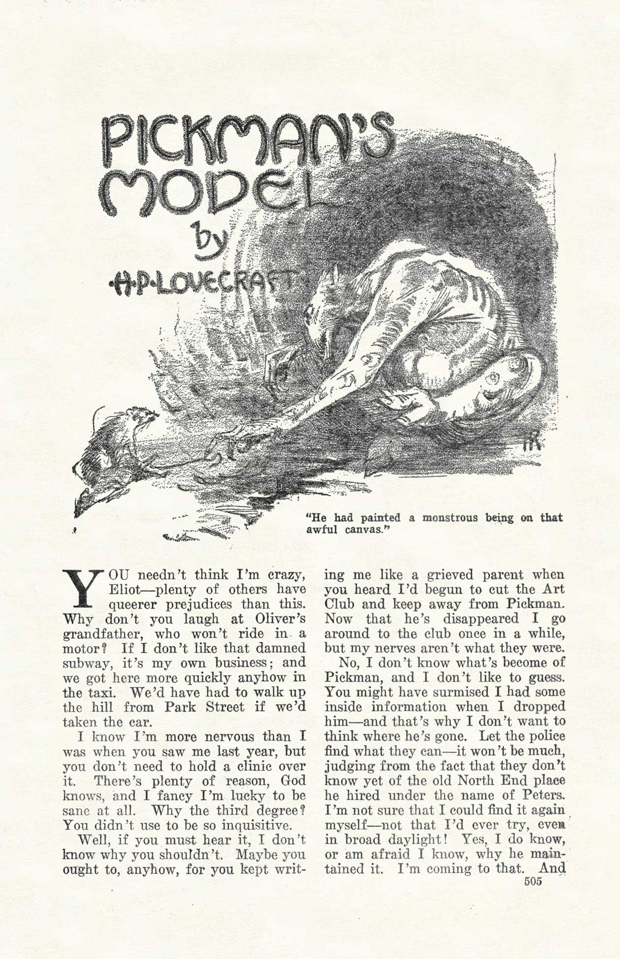 Pickman's Model by H. P. Lovecraft